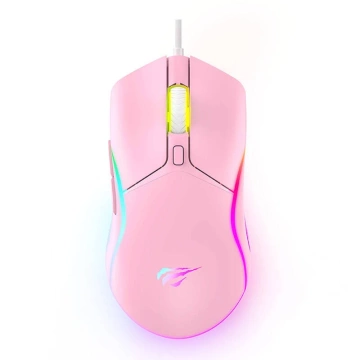 Havit MS1029 RGB Kabelgebundene Gaming-Maus 8000 DPI Rosa