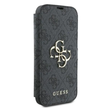 Guess 4G Metal Logo Book Case do iPhone 16 6,1″ – Black