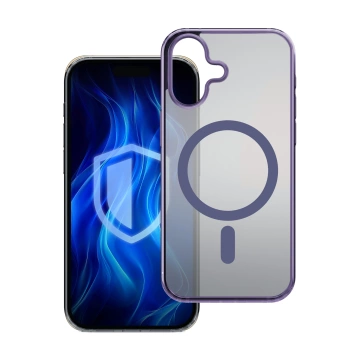 Schutzhülle für Apple iPhone 16 3mk Frosty MagCase Lila