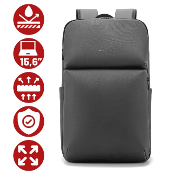 Bange 26L wasserdichter Rucksack für Laptops bis 15,6 Zoll – Geräumig und komfortabel, robust und atmungsaktiv, ideal für Stadt und Reisen, Arbeit und Flugreisen, Unisex – Grau