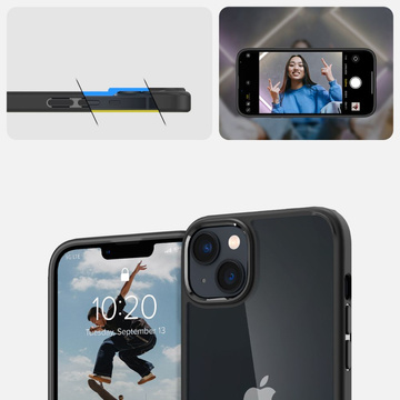 Spigen Ultra Hybrid Hülle für Apple iPhone 14 Mattschwarzes Glas