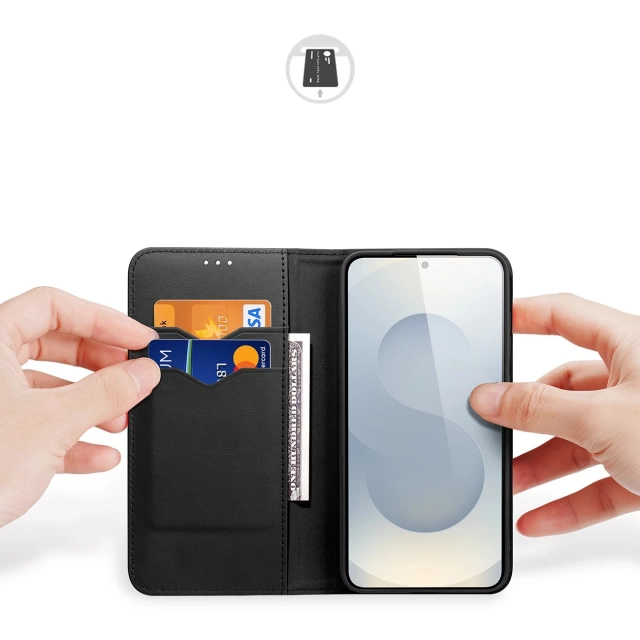 Dux Ducis Hivo Samsung Galaxy S25 Edge Hülle mit RFID-Schutz Flip