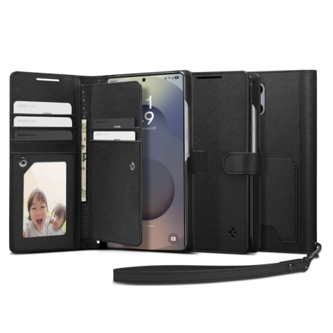 Etui do Samsung Galaxy S25 Ultra Black Spigen Wallet "S"