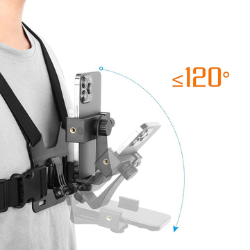 Sportgurt Alogy Chest Brusthalter für Kamera, GoPro-Kameras, Universaltelefon Schwarz