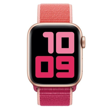 Alogy Nylonband mit Klettverschluss für Apple Watch 1/2/3/4/5/6/7/8/SE/Ultra (42/44/45/49 mm) Rosa