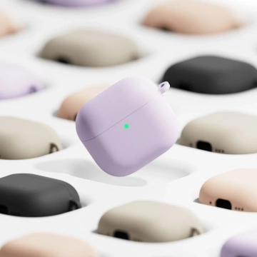 Apple AirPods 4 Hülle Ringke Silikon Stein Karabiner