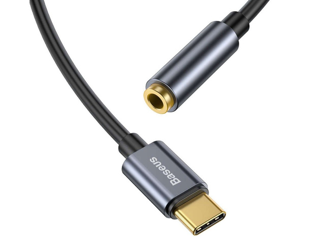 Adapter Audio Baseus L54 USB-C na mini Jack 3.5mm DAC do Słuchawek Czarny