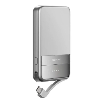 Powerbank Magnetyczny EcoFlow RAPID 5000mAh, srebrny – 30W przewodowo, 15W bezprzewodowo