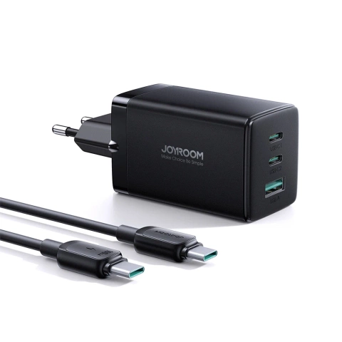 Joyroom TCG01 GaN 65W – szybka ładowarka 2× USB-C + USB-A + kabel 100W