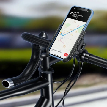 KEWIG M11B Motorradhalterung für Telefon mit QC 3.0 15W Qi-Ladegerät Schwarz