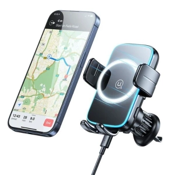 Uchwyt Samochodowy z Ładowarką 15W USAMS CD230 Czarny