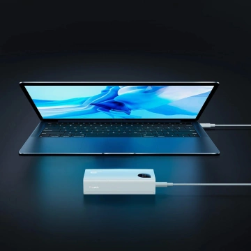 Baseus Adaman2 Powerbank mit Digitalanzeige 2x USB-A / 1x USB-C 10000mAh 30W - Weiß