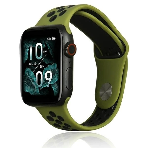 Pasek do smartwatcha Beline Sport Silicone do Apple Watch 38/40/41mm zielono-czarny green/black