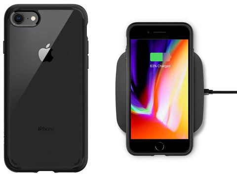 Etui Spigen Ultra Hybrid 2 Apple iPhone 7/8/SE 2022/2020 Black + Szkło Alogy