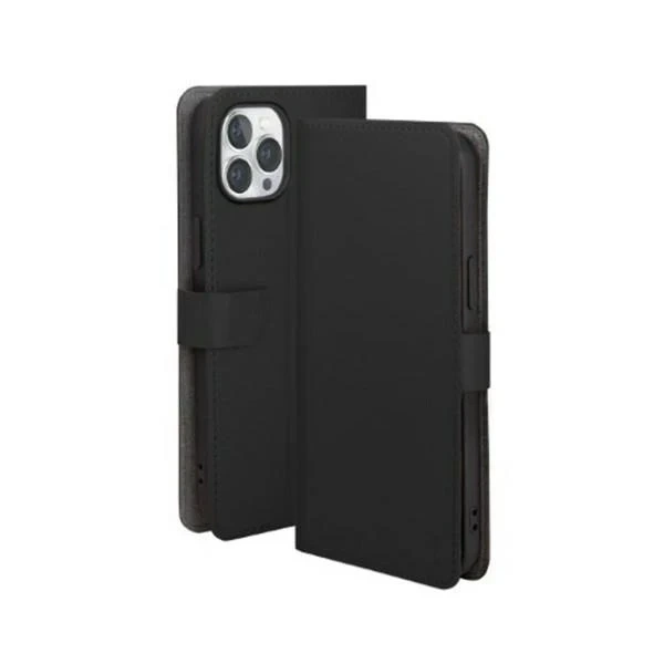 UNIQ book Journa Handyhülle für Apple iPhone 14 Pro Max schwarz/mitternachtsschwarz
