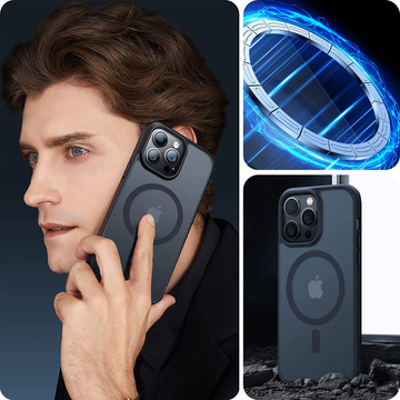Schutzhülle MagMat MagSafe Handyhülle für Apple iPhone 13 Pro Matte Black Glass