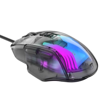 Havit MS1011SE RGB Kabelgebundene Gaming-Maus 7200 DPI Transparent/Schwarz