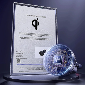 Baseus MagPro Autohalterung mit Qi2.0 15W induktivem Ladegerät für Lüftungsschlitze – Schwarz