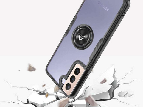 Etui Alogy Ring Holder Clear Armor do Samsung Galaxy S21 czarne