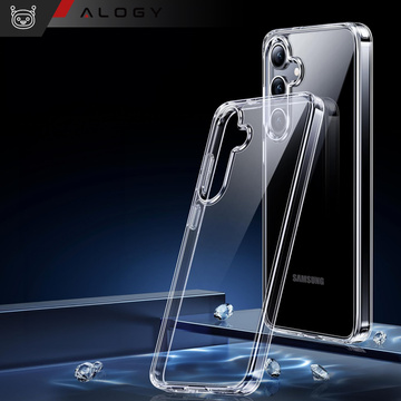 Etui do Samsung Galaxy S24 obudowa plecki futerał Hybrid Clear Case Alogy Przezroczyste + Szkło
