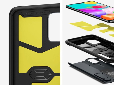 Etui Spigen Tough Armor für Samsung Galaxy A41 Metal Slate