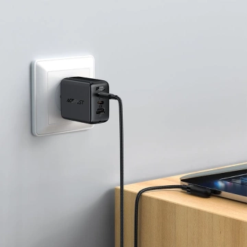 Acefast abgewinkeltes Kabel USB Typ C - USB Typ C 2m, 100W (20V / 5A) schwarz (C5-03 Black)