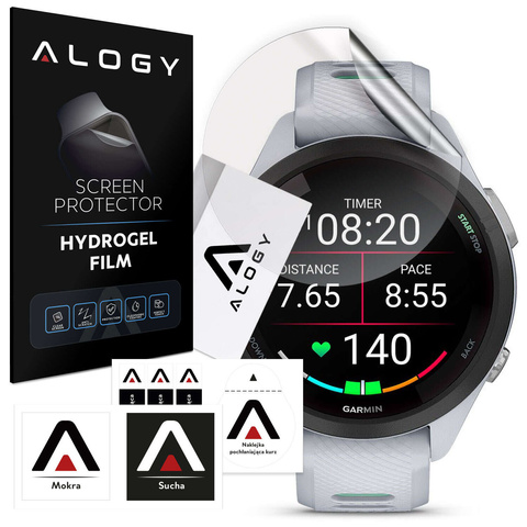 Folia ochronna Hydrożelowa hydrogel Alogy do smartwatcha do Garmin Forerunner 265s