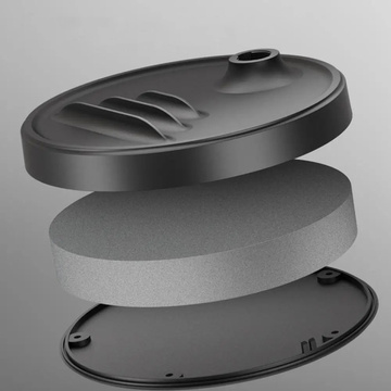 Stojak biurkowy Uchwyt zaczep na słuchawki regulowany do biurka z podstawką na telefon wieszak hak Alogy Czarny