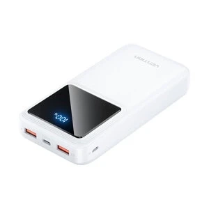Powerbank Vention FHLW0 20000mAh, Micro-USB, USB-C, 2xUSB-A, 22,5W (weiß)