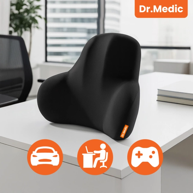 Poduszka do Samochodu pod Plecy Lędźwie DR.MEDIC ErgoDrive™ Ergonomiczna poduszka lędźwiowa na fotel krzesło do biura gaming auta dla kierowcy pasażera