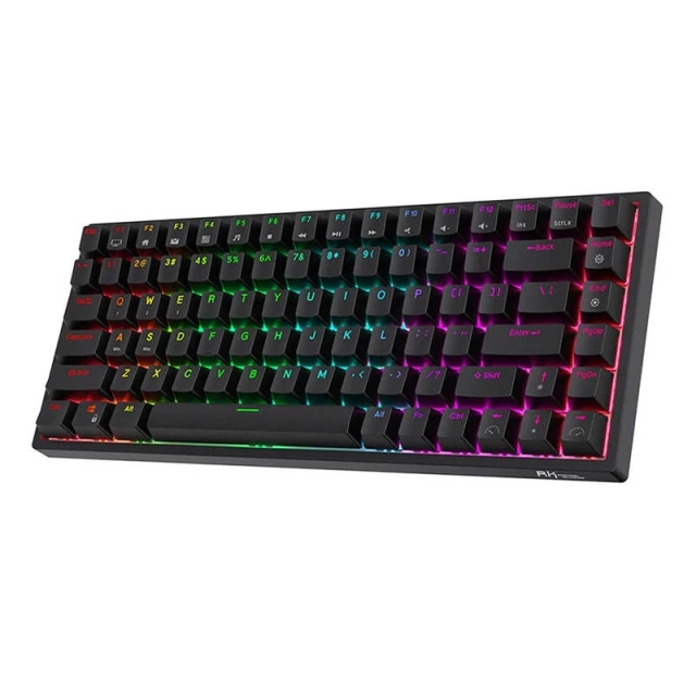 Royal Kludge RK84 RGB mechanische Tastatur, roter Schalter (schwarz)