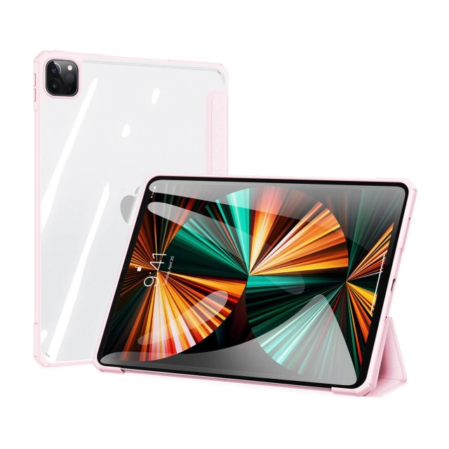 Dux Ducis Copa etui do iPad Pro 12.9 2020 / 2021 / 2022 / iPad Air 13 2024 pokrowiec smart cover z podstawką różowy