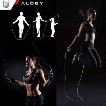 Verstellbares Boxseil Crossfit Fitness Alogy Sport mit austauschbaren Gliedern 300 cm Lager bequem Schwarz