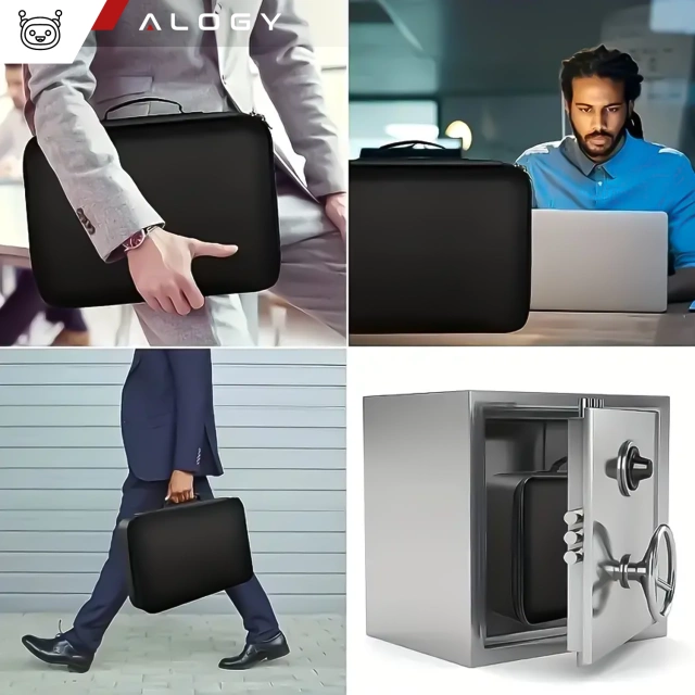 Walizka torba podróżna etui organizer na dokumenty Alogy Bag for Documents with Number Lock - 37x26x11cm Czarna