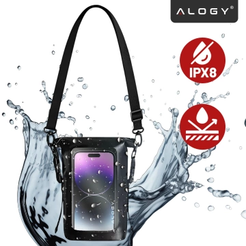 Beutel Wasserdichte Handyhülle Große Tasche Hülle Wasserdicht Alogy Wasserdicht Schwarz