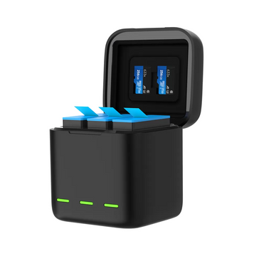 Dreikanaliges Telesin-Box-Ladegerät für GoPro Hero 9 / Hero 10 (GP-BCG-901)
