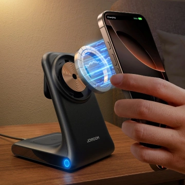 Joyroom 15W 3in1 Wireless Charger Ladestation mit MagSafe - Schwarz