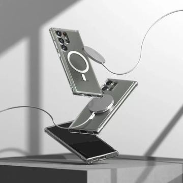 Etui Ringke Fusion Magnetic do MagSafe do Samsung Galaxy S23 Ultra Matte Clear przezroczyste