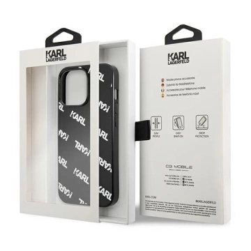 Karl Lagerfeld KLHCP13LPULMBK3 iPhone 13 Pro / 13 6,1" Hardcase Czarny/Black Allover