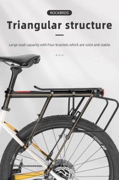 Rockbros 33210004001 Fahrradträger mit Ablage – Schwarz