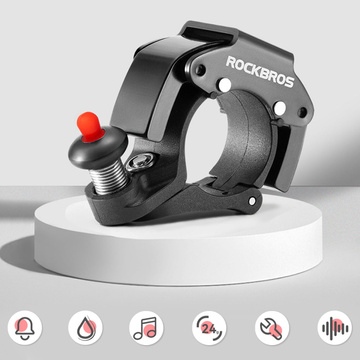 Fahrradklingel für das Fahrrad universal RockBros Big Ring Aluminium stark für den Lenker 100dB wasserdicht schwarz