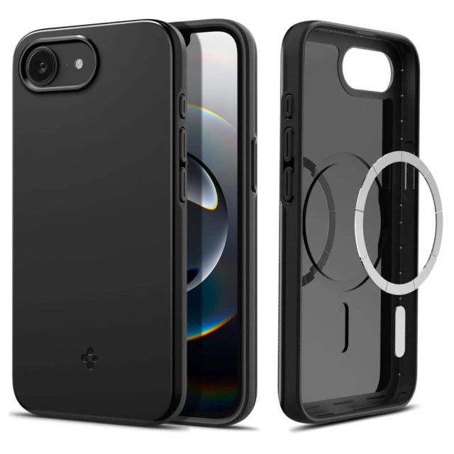 Etui do iPhone 16e Spigen Thin Fit Mag MagSafe Black