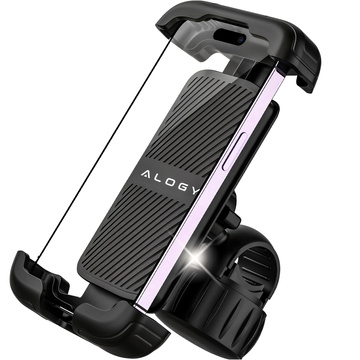 Fahrrad-Telefonhalter 4,7–6,8 Zoll für Telefon, Fahrradlenker für Fahrrad, Motorrad, verstellbar, Alogy Sport, Schwarz