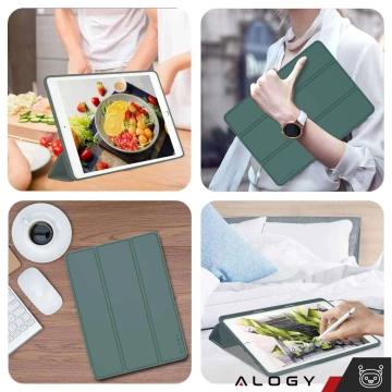 Hülle für Apple iPad 10.2 9 Gen 8/7 2021/2020/2019 Smart Pencil Case Alogy TPU Tablet Cover Grün
