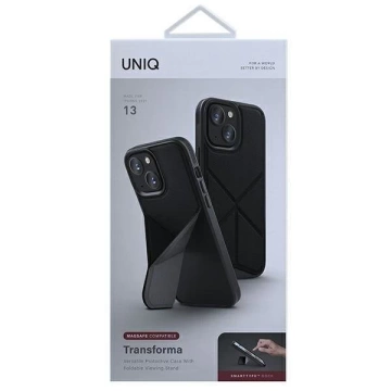 UNIQ Hülle Transforma iPhone 13 6.1" schwarz / ebenholzschwarz MagSafe