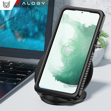 Wasserdichte Hülle für Samsung Galaxy S21 FE 360 Alogy Armored Armor IP68 mit Umhängeband Schwarz