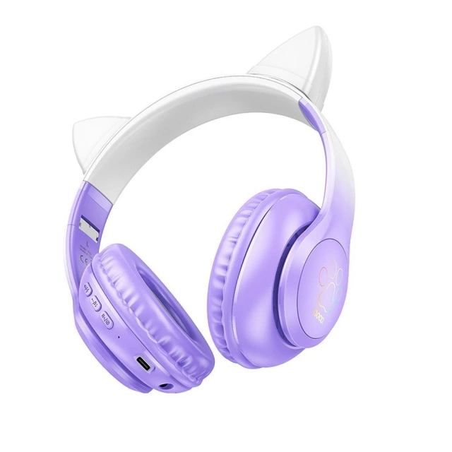 HOCO W42 Katzenohren Lila Trauben Bluetooth Kabellose On-Ear-Kopfhörer