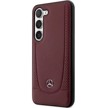 Etui Mercedes do Samsung Galaxy S23 HardCase Leather Urban Bengale czerwony