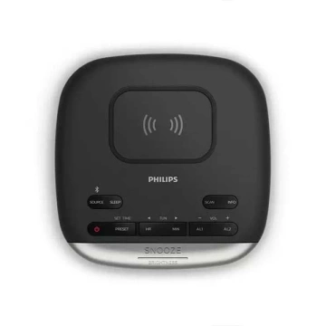 Digitaler FM-Radio-Bluetooth-Wecker mit Qi-Ladegerät Philips TAR7606/10