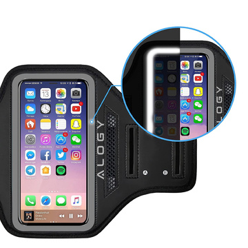 Alogy WaterProof Sport ArmBand Lauftasche, wasserdichtes Armband für Telefon 6,7 Zoll, Schwarz